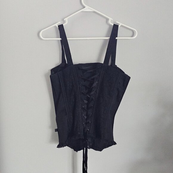 Tripp NYC Black Corset Lace Top Size XL - Picture 4 of 7
